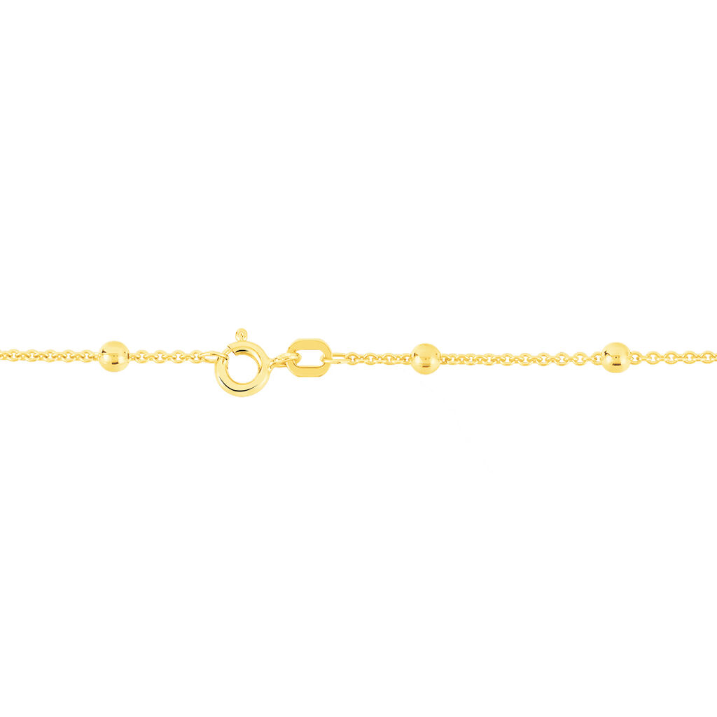 Damen Fußkettchen Silber 925 - 50380016464R00 vergoldet Kugeln Orovivo • | Gold Dein Online-Juwelier