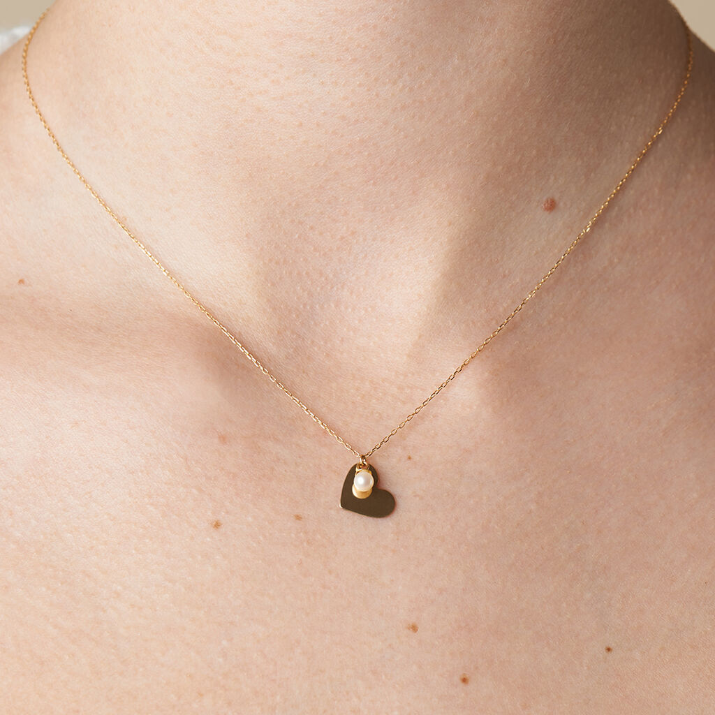 Damen Halskette Gold • Dein Orovivo - Herz 13250002537R00 375 Online-Juwelier | Zuchtperle
