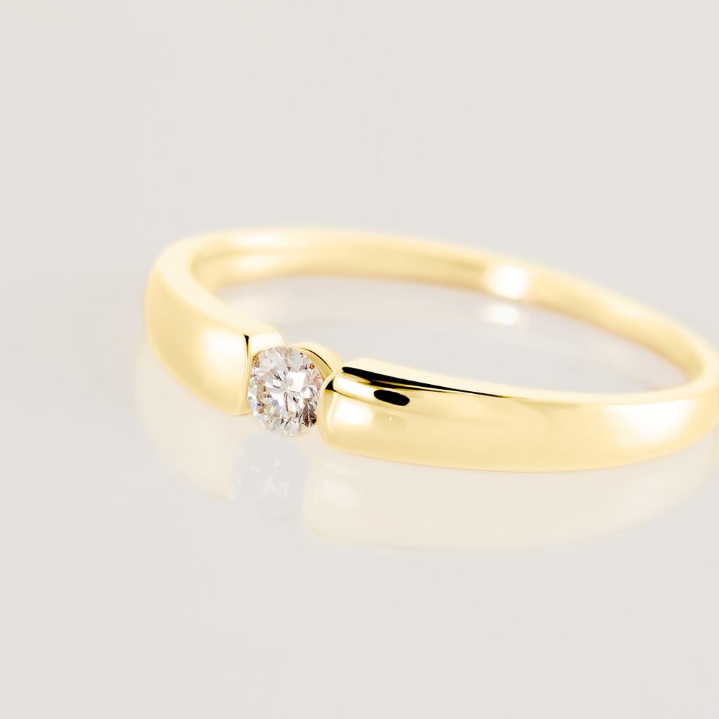 Damen Ring Gold 585 Diamant 0,1ct Sanina  - Ringe mit Stein Damen | OROVIVO
