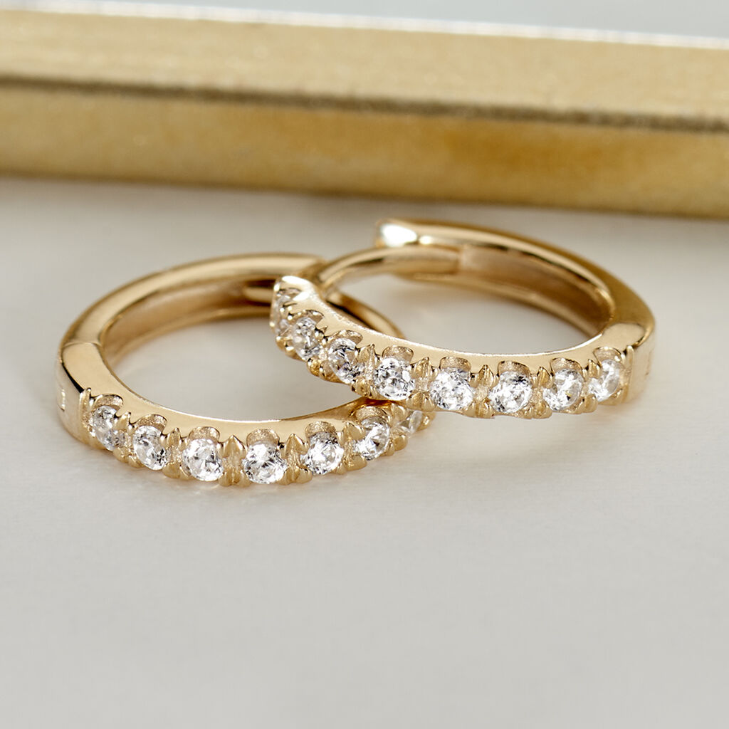 Online-Juwelier | • Zirkonia Damen Orovivo 333 Dein Creolen 14160014966R00 Gold -