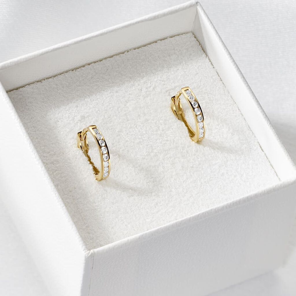 Damen Creolen Gold 14160006510R00 Dein Online-Juwelier Zirkonia | Orovivo - • 333